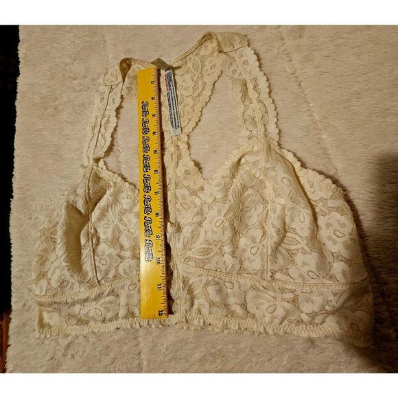 Free‎ People Intimate Off White SzM Crossback Bralette. Sexy Feminine Romantic - Picture 5 of 12